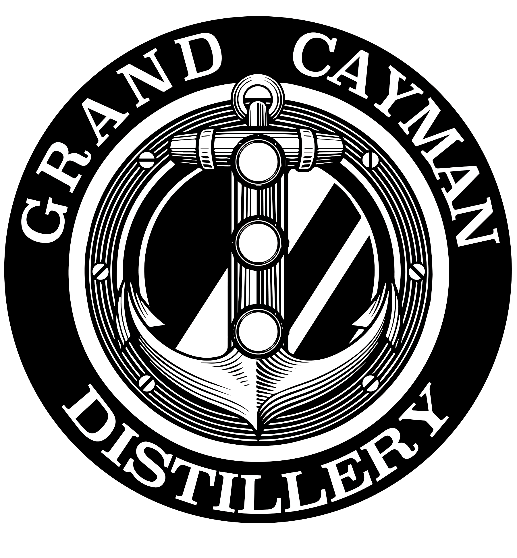 Grand Cayman Distillery Logo in Black